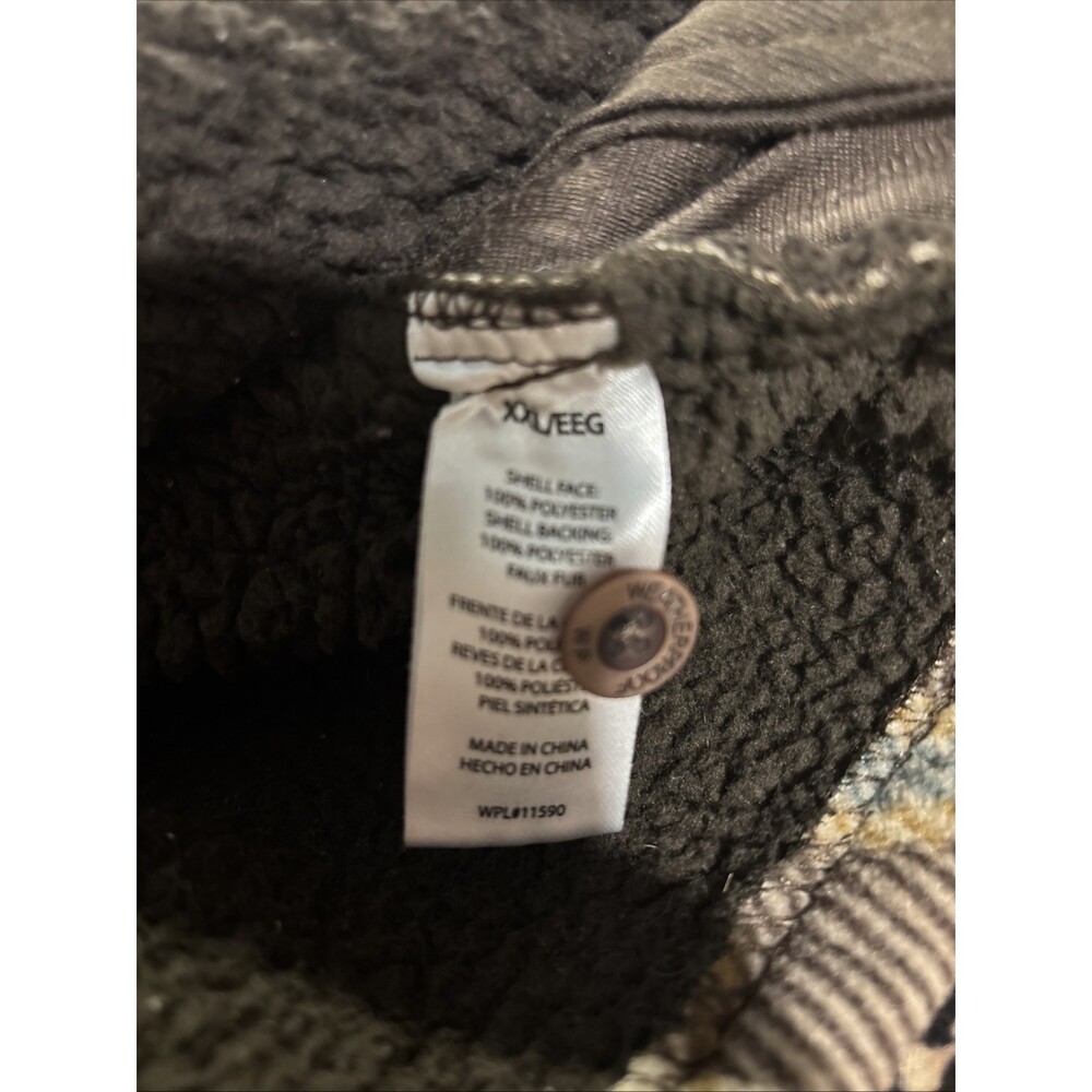 XXL Weatherproof Flannel Fleece Lined Jacket Brown Tan Plaid Button Up Pockets - Picture 12 of 13